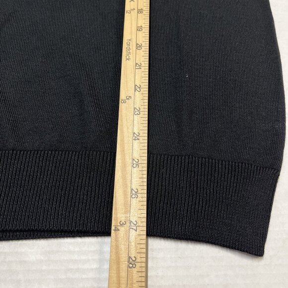 Bartolini Sweater Womens L Black Merino Wool Blend Turtleneck Old Money Preppy - Picture 8 of 9